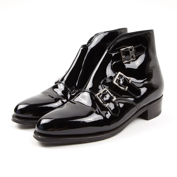 HAND CRAFTED IN UK_WEARABLE ART! Rare Patent Leather John Lobb Willow! - Picture 13 of 16